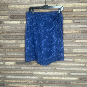 Haley Blue Floral Faux Wrap Golf Skort Shorts Size 10
